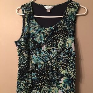 💥Christopher & Banks Sleeveless Dressy Tiered Top